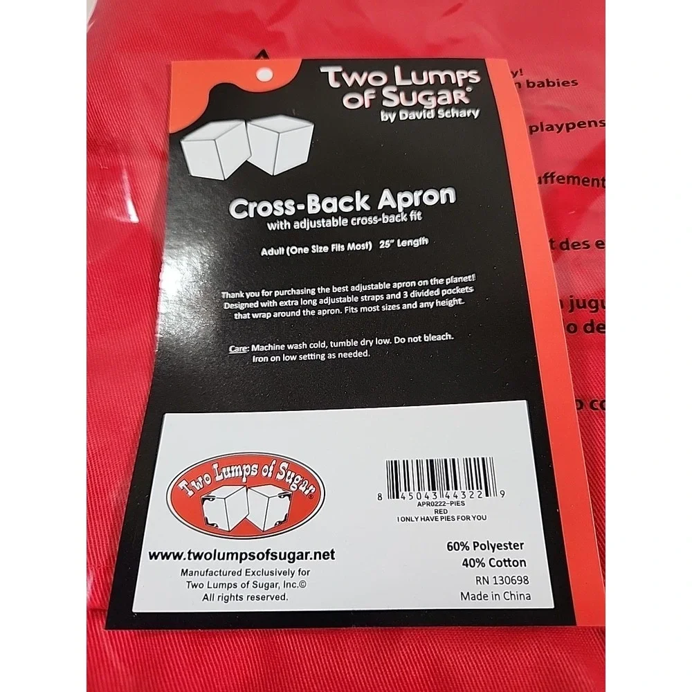 David‎ Schary Two Lumps of Sugar Cross-back Apron 
